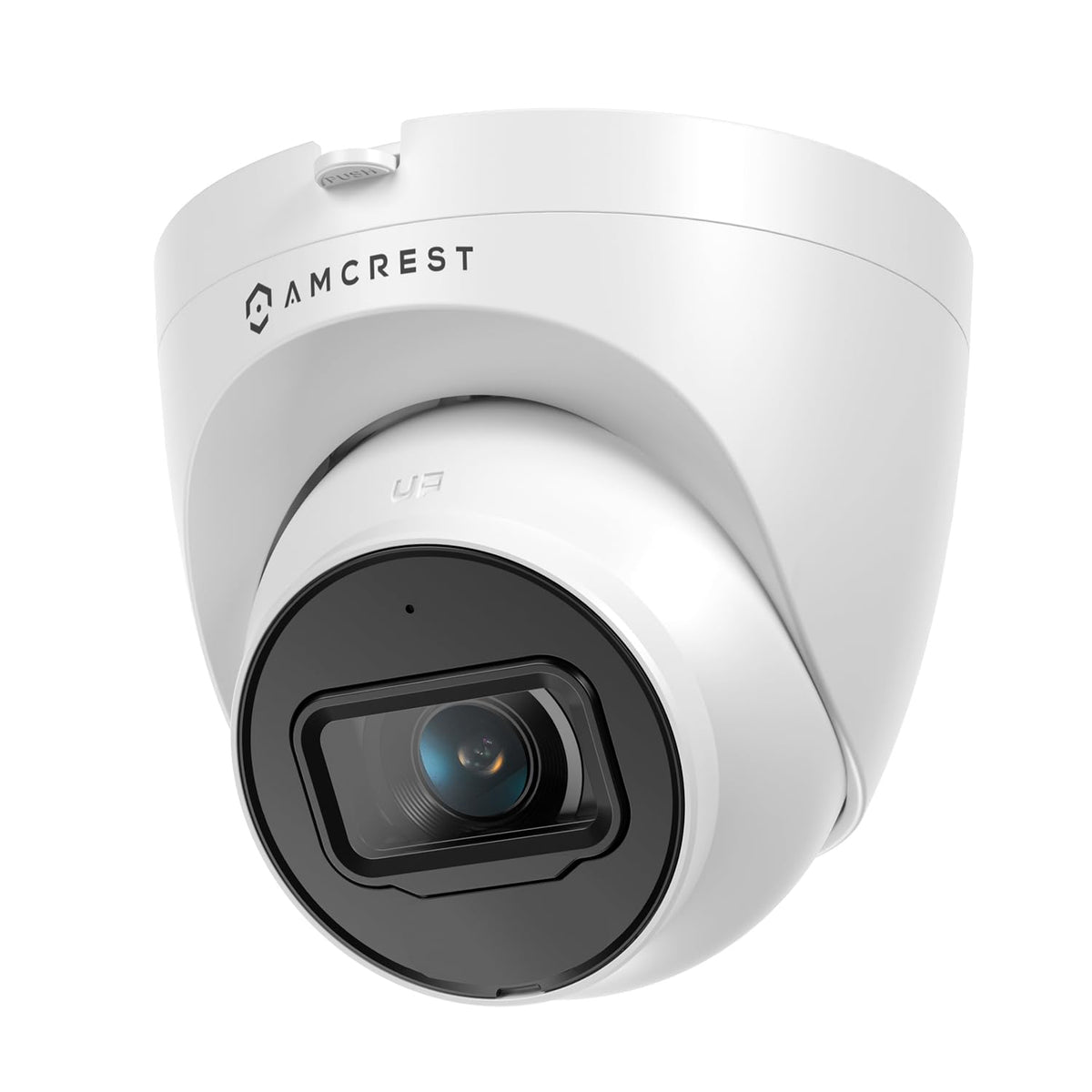 Amcrest UltraHD 4K (8MP) Outdoor Security IP Turret PoE Camera, 3840x2160, 98ft NightVision, 125° FOV, IP67 Weatherproof, MicroSD Recording (256GB), IP8M-T2599EW-AI-V3 (White)