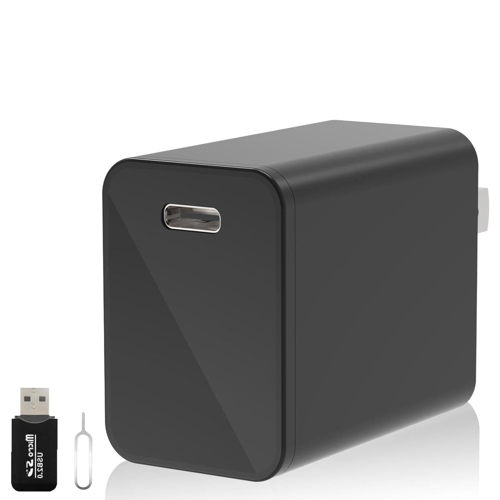 HIGSEEU 4K Smart Camera Charger with 2.4G/5Ghz Dual WiFi, 160° Wide Angle, Motion Detection, Type-C Plug Indoor Security Mini Camera for Home Pets, iOS & Android App