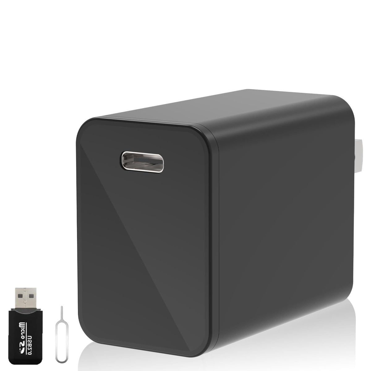 HIGSEEU 4K Smart Camera Charger with 2.4G/5Ghz Dual WiFi, 160° Wide Angle, Motion Detection, Type-C Plug Indoor Security Mini Camera for Home Pets, iOS & Android App