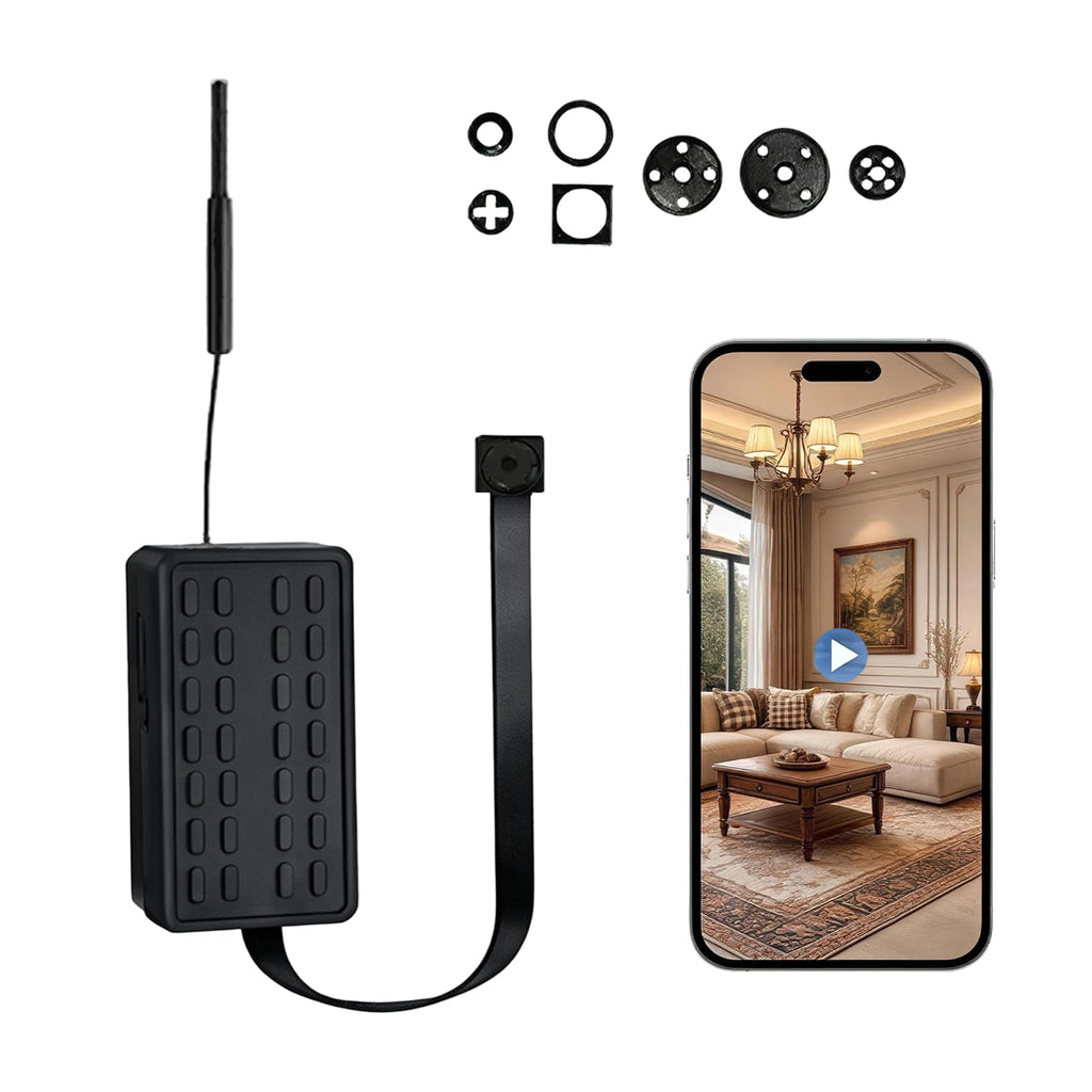 SHQQNM 4K Mini WiFi Camera DIY Module, Dual-Band 2.4G/5G Wireless Security Camera, Tiny Nanny Cam with Motion Detection, Remote Viewing, SD Card Storage for Home, Pet, Office Monitoring