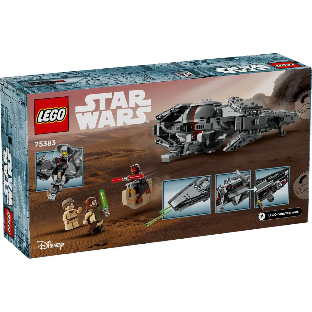 LEGO 75383 Dark Maul's Sith Infiltrator 9+ 640pcs Spaceship Building Toy for Kids