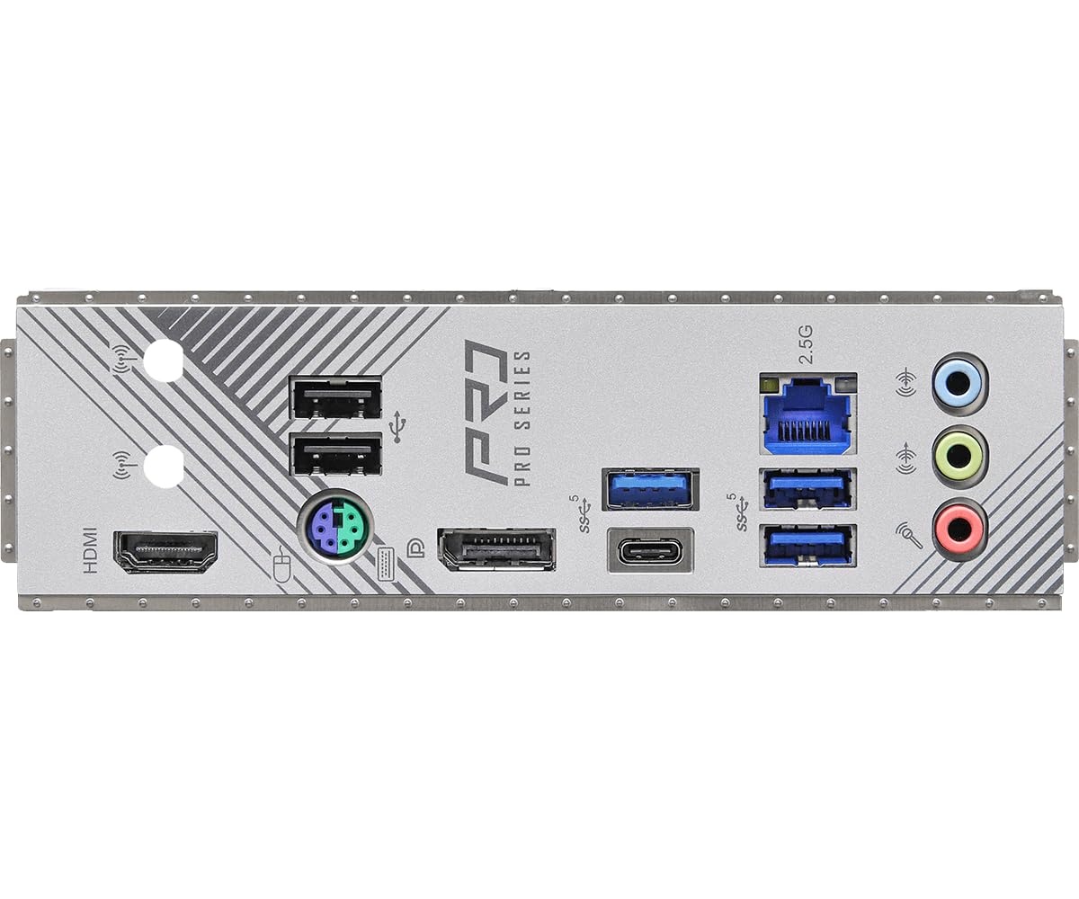 ASRock B760M Pro RS Motherboard DDR5 7200MHz HDMI DisplayPort eDP PCIe Gen5 (Graphics) 14th 13th 12th Gen Intel Core Processors LGA1700 192GB