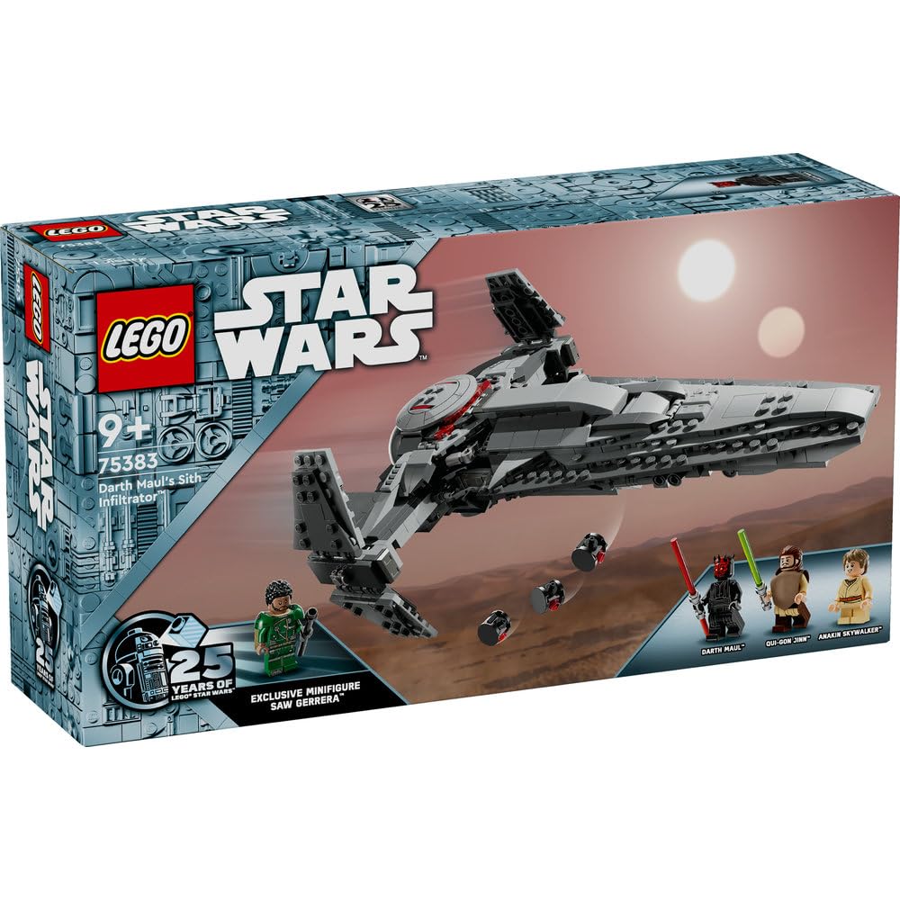 LEGO 75383 Dark Maul's Sith Infiltrator 9+ 640pcs Spaceship Building Toy for Kids