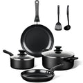 BECIGAR 8 Pcs Ceramic Pots and Pans Set