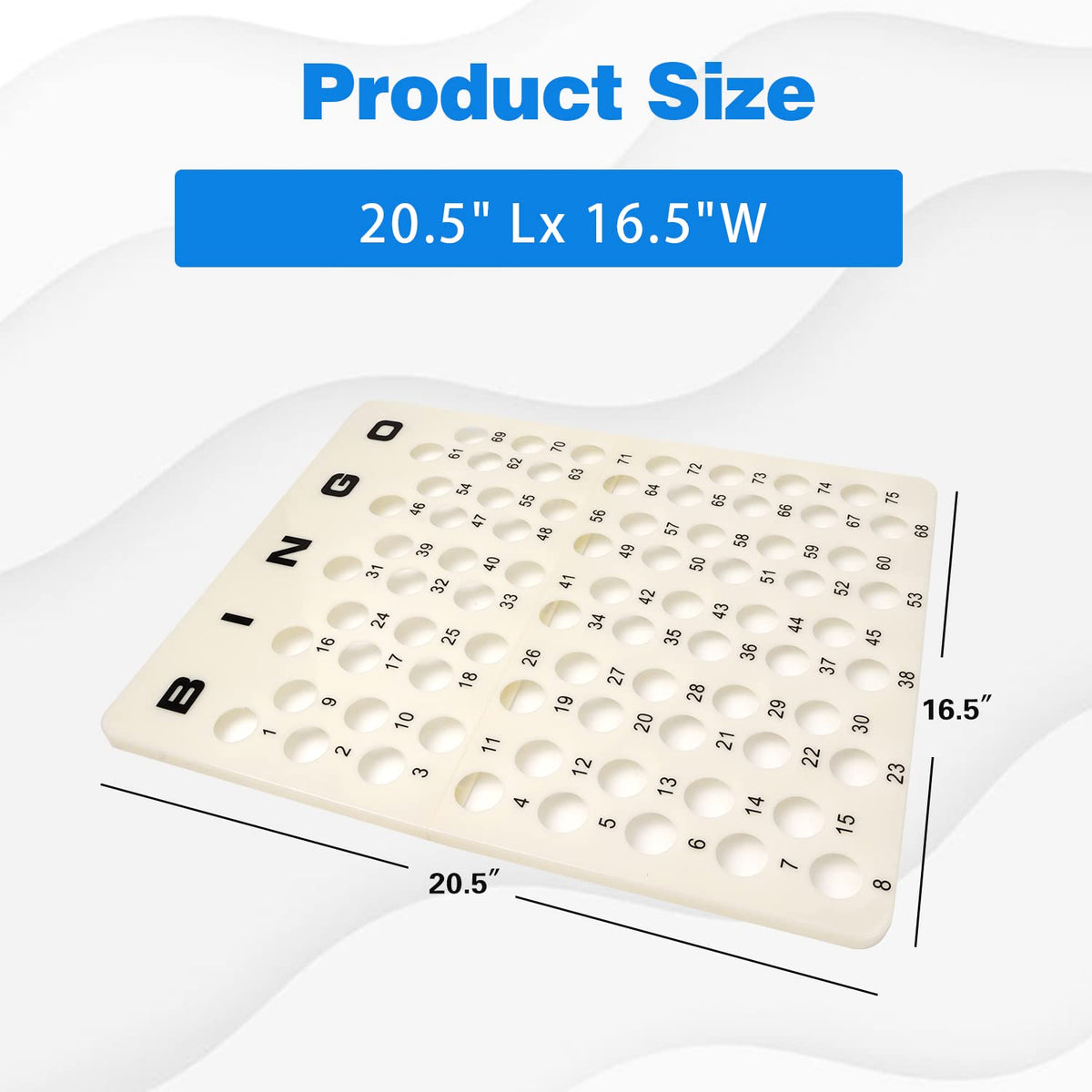 GSE Professional Bingo Master Board for 1.5" Balls, Large Calling Board