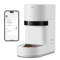 PETLIBRO Automatic Cat Feeder with Smart Scale, 5G WiFi Automatic Dog Food Dispenser with Dual Feeding Mode, 5L Pet Feeder with Low Food Sensor, Up to 10 Meals Per Day, Granary 2 White