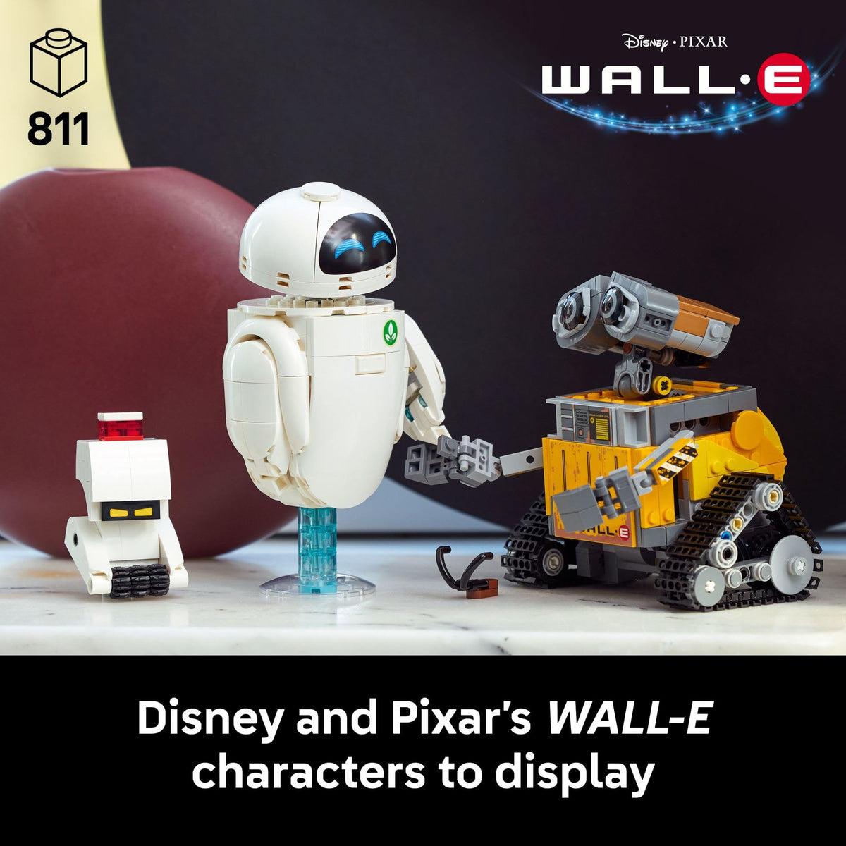 LEGO Disney & Pixar WALL-E & EVE Building Set for Adults, Ages 18+ - Home Office, Book Shelf, or Room Decor for Disney Fans - Gift Ideas for Men & Women - 43279