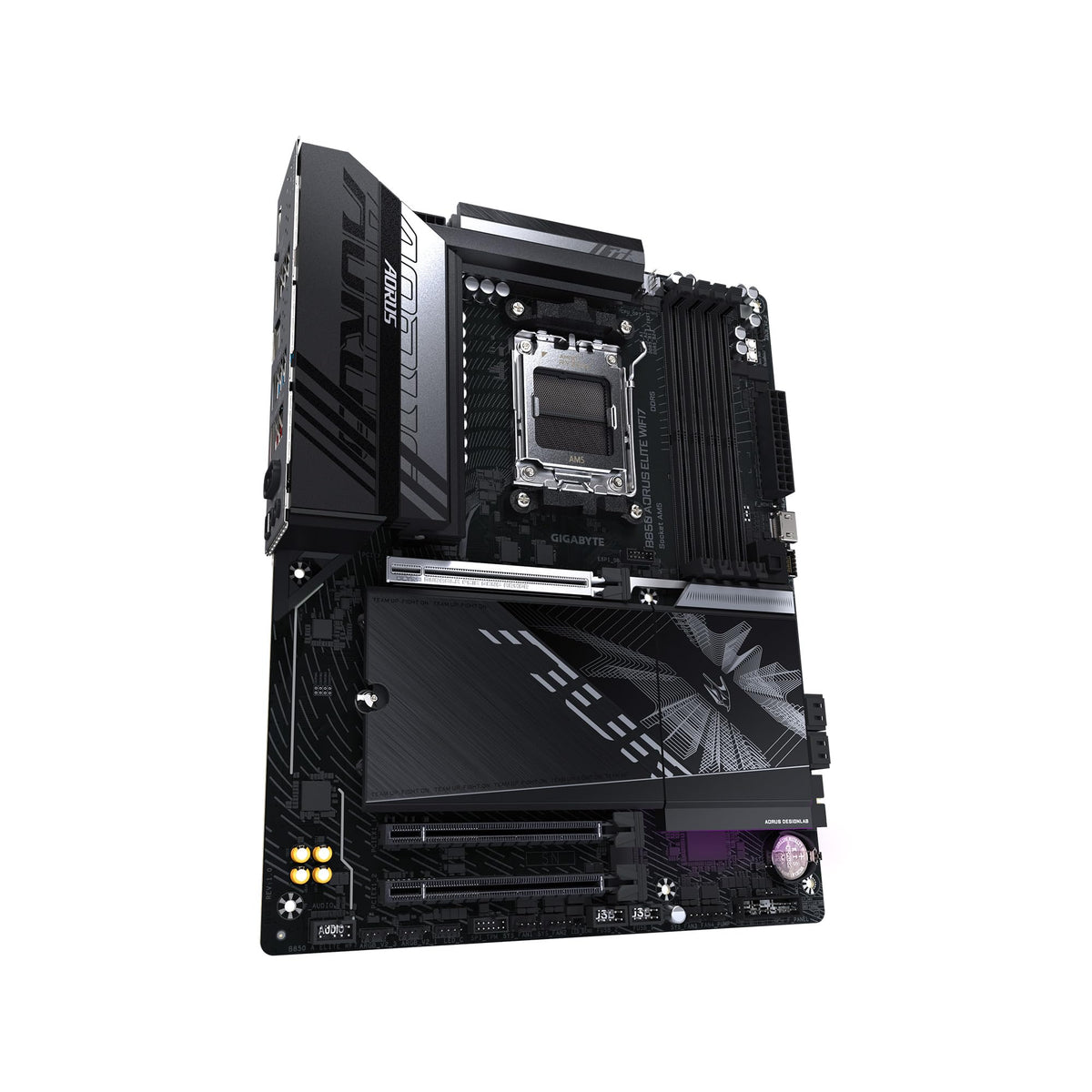 GIGABYTE B850 AORUS Elite WIFI7 AMD AM5 ATX Motherboard, Support AMD Ryzen 9000/8000/7000 Series, DDR5, 14+2+2 Power Phase, 3X M.2, PCIe 5.0, USB-C, WIFI7, 2.5GbE LAN, EZ-Latch, 5-Year Warranty