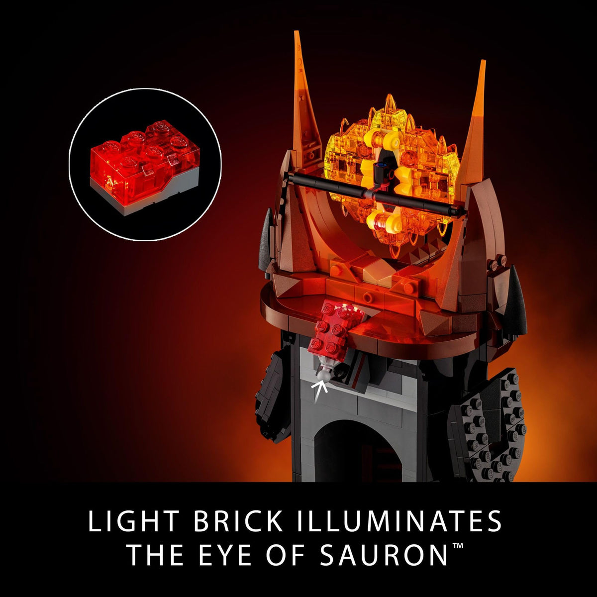 LEGO Icons The Lord of the Rings: Barad-dûr Building Set for Adults - The Lord of the Rings Collectible for Fans - Includes 10 Minifigures - Gift for Men and Women - 10333