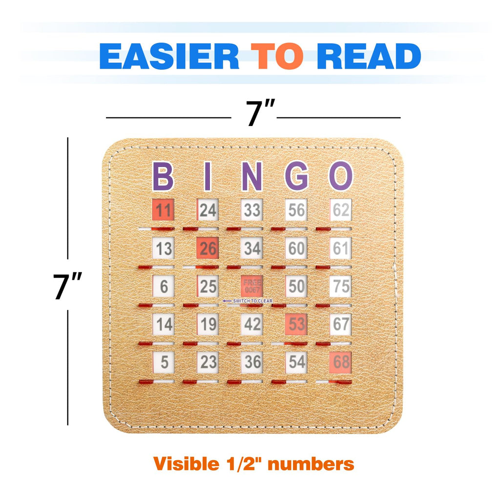 GSE Bingo Game Cards, 200-Pack Reusable Shutter Bingo Cards