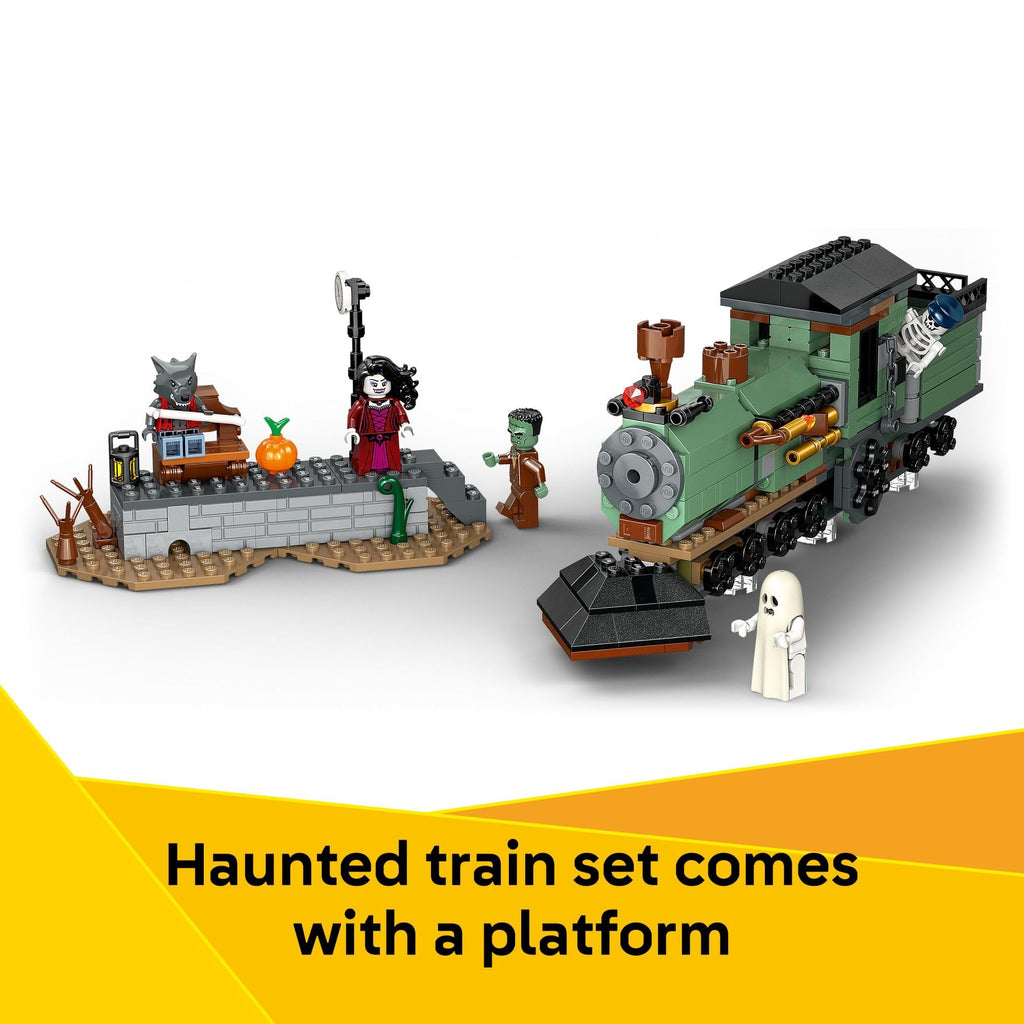 LEGO Creator 3 in 1 Haunted Mansion Building Toy for Kids - Halloween Building Blocks & Learning Toy for Girls & Boys, Ages 9+ - Build a Haunted House, Train, or Ship - Gift for Birthdays - 31167