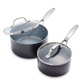 GreenPan Valencia Pro 2 Piece Ceramic Saucepan Set, 1.6QT & 3.3QT with Lids