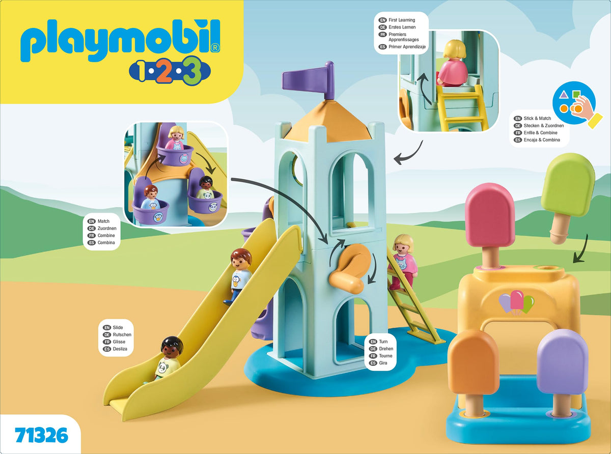 Playmobil 1.2.3: Adventure Tower with Ice Cream Booth