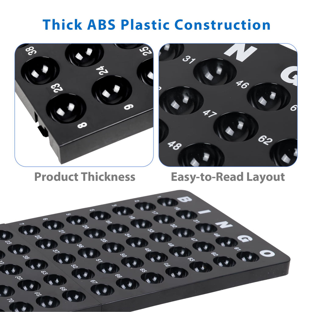 GSE Professional Black Bingo Master Board and 7/8-Inch Multi-Color Balls