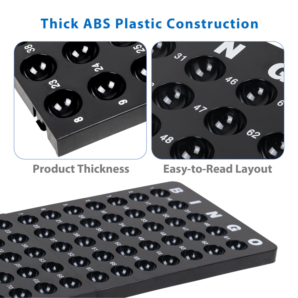GSE Professional Black Bingo Master Board and 7/8-Inch Multi-Color Balls