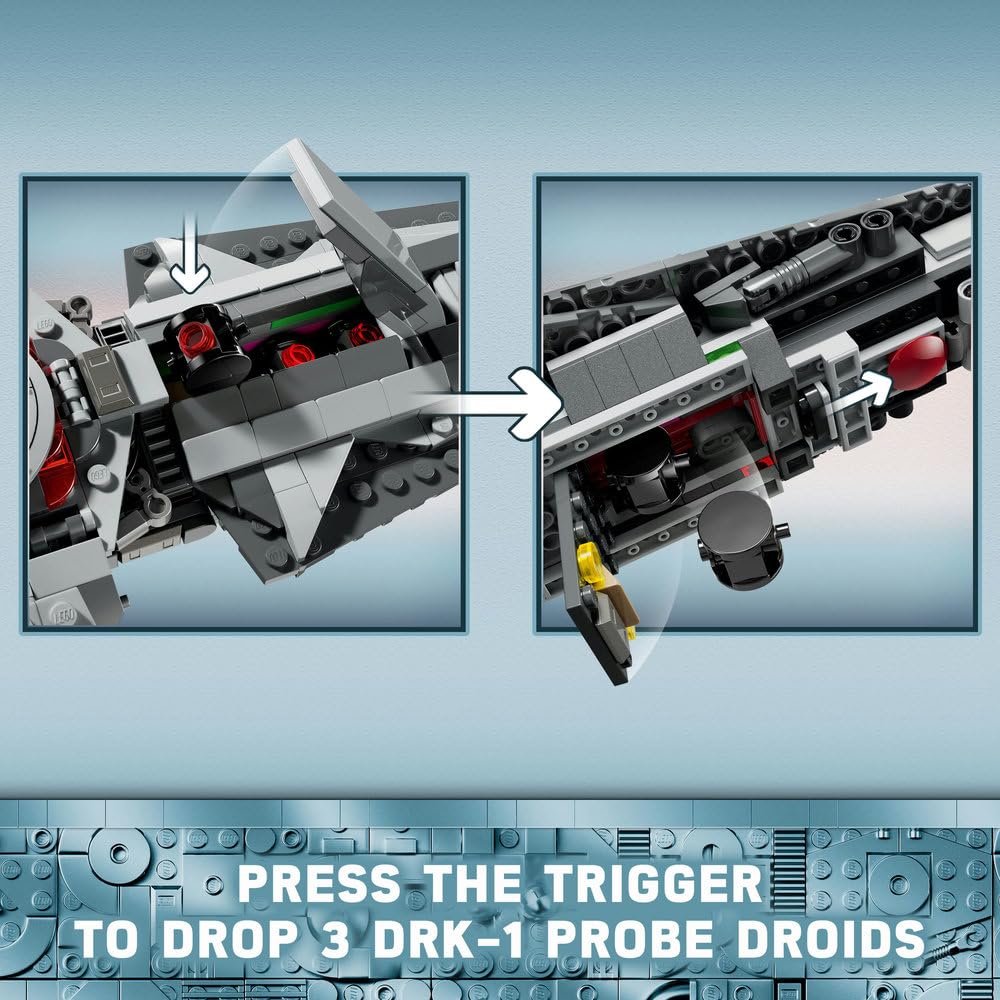 LEGO 75383 Dark Maul's Sith Infiltrator 9+ 640pcs Spaceship Building Toy for Kids