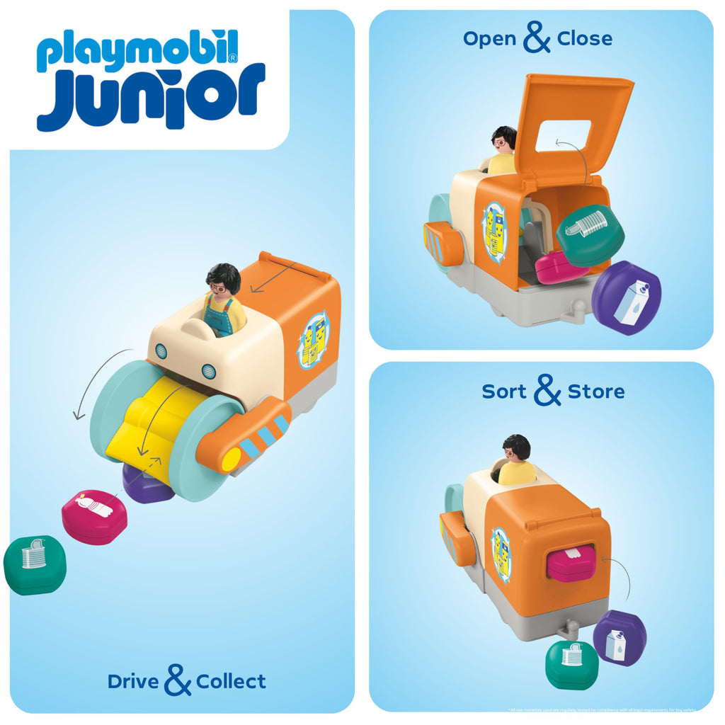 Playmobil Junior: Push and Grab Garbage Collector Vehicle