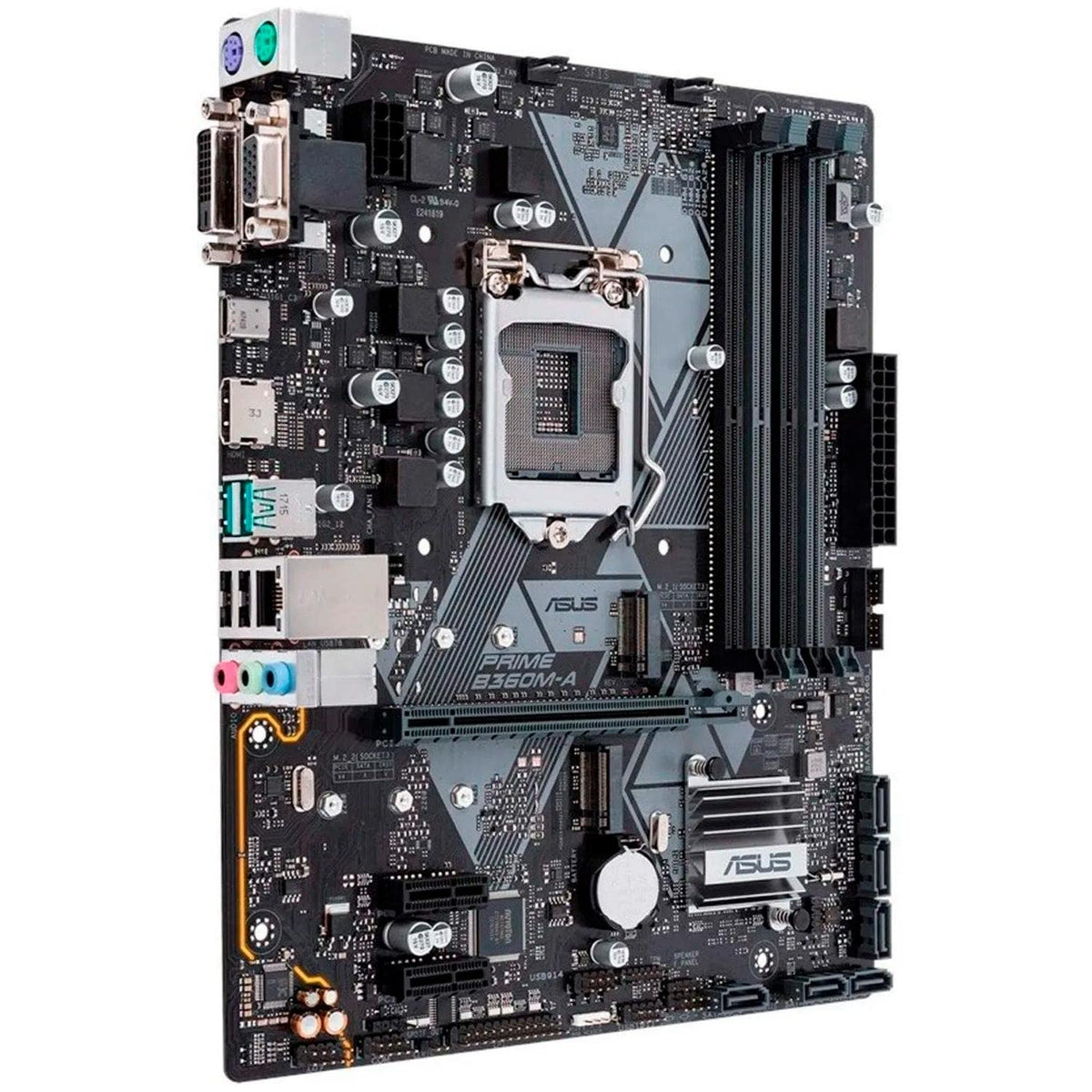 ASUS PRIME B360M-A (300 Series) Intel LGA-1151 mATX Motherboard with Aura Sync RGB header, DDR4 2666MHz, M.2 support, HDMI, Intel Optane memory ready, SATA 6Gbps and USB 3.1 Gen 2