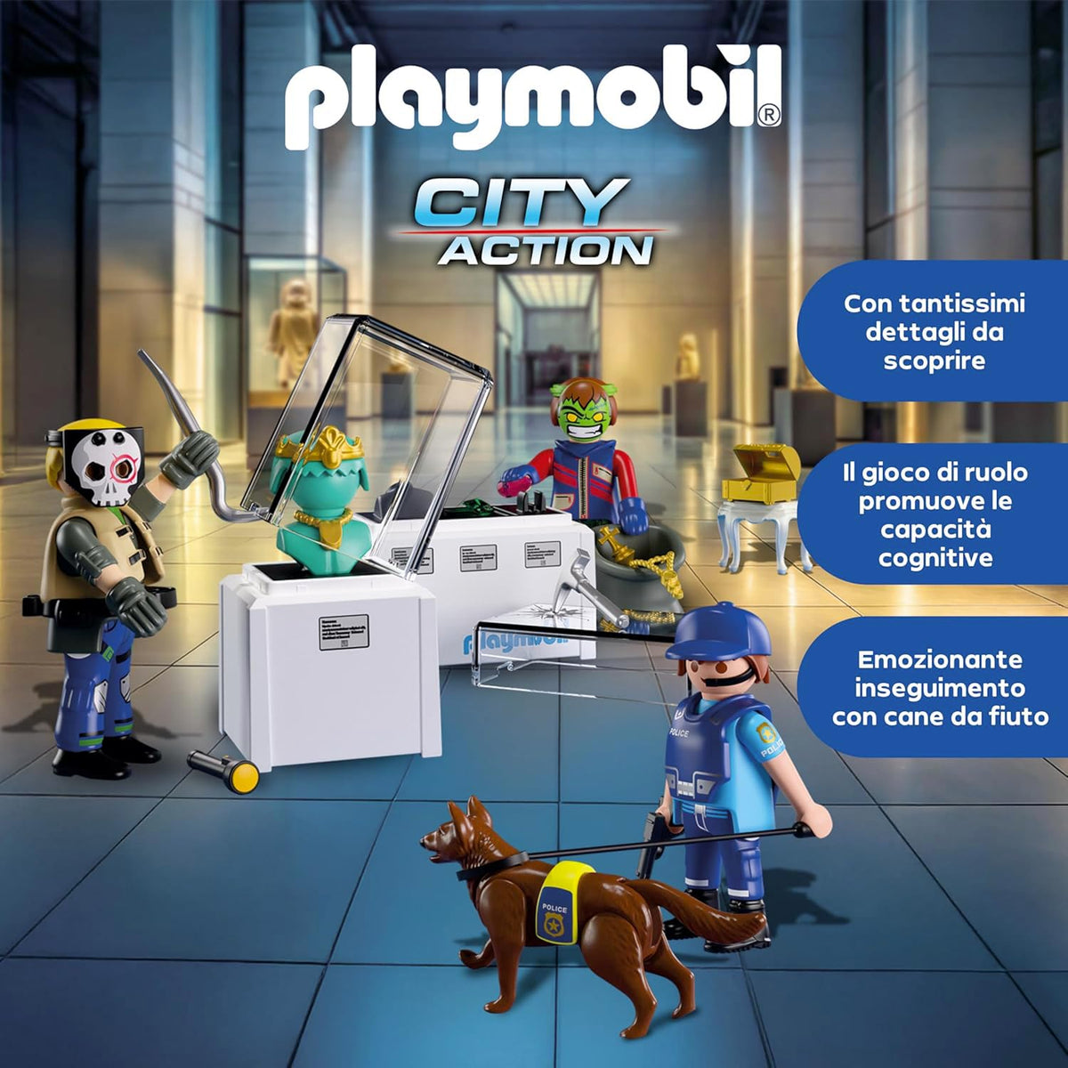 PLAYMOBIL Action Heroes Diamond Robbery Adventure Toy with Excitement and Action Promotes Role Play and Teamwork with Many Details and Accessories for Children from 4 Years 71876
