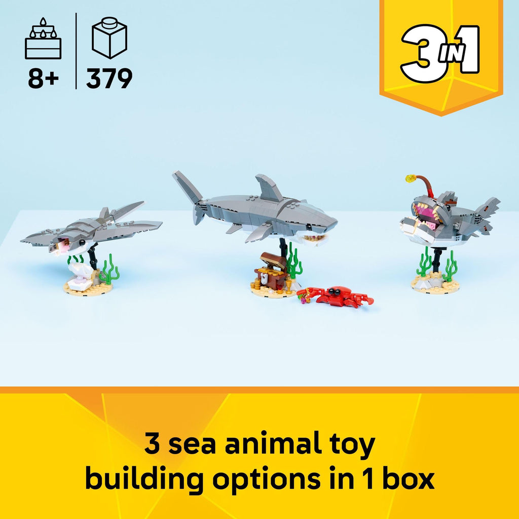 LEGO Creator 3 in 1 Fierce Shark with a Treasure Chest 31381