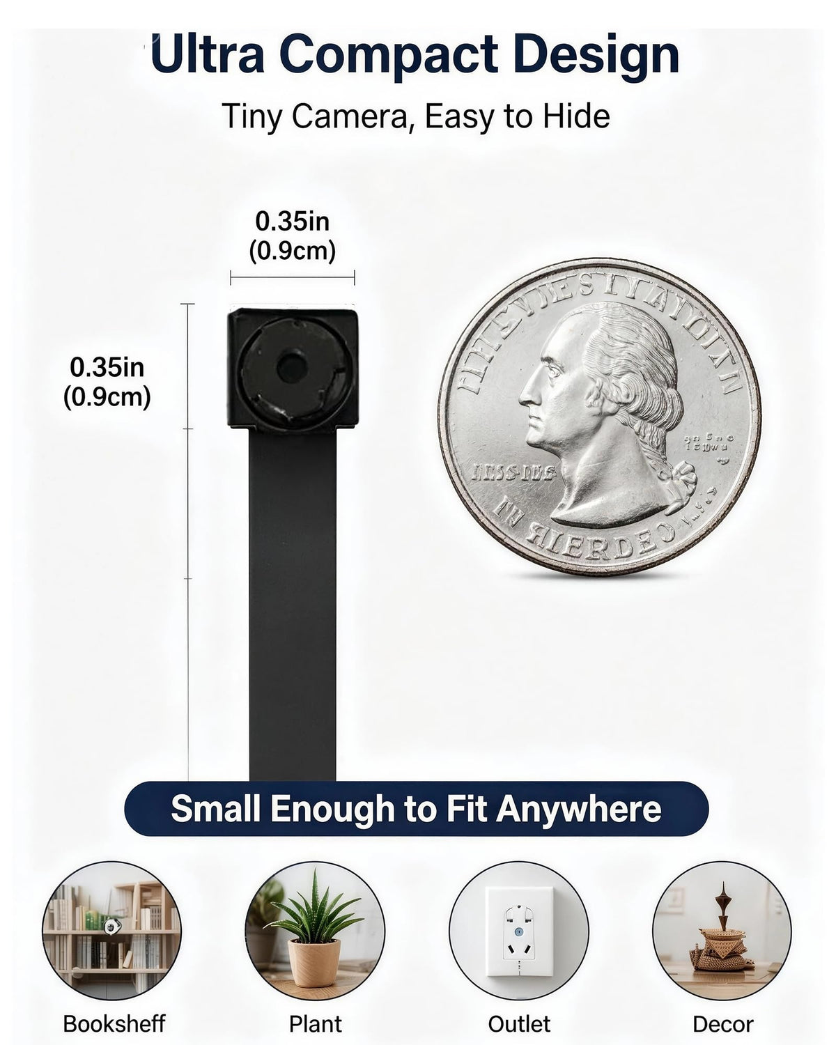 SHQQNM 4K Mini WiFi Camera DIY Module, Dual-Band 2.4G/5G Wireless Security Camera, Tiny Nanny Cam with Motion Detection, Remote Viewing, SD Card Storage for Home, Pet, Office Monitoring