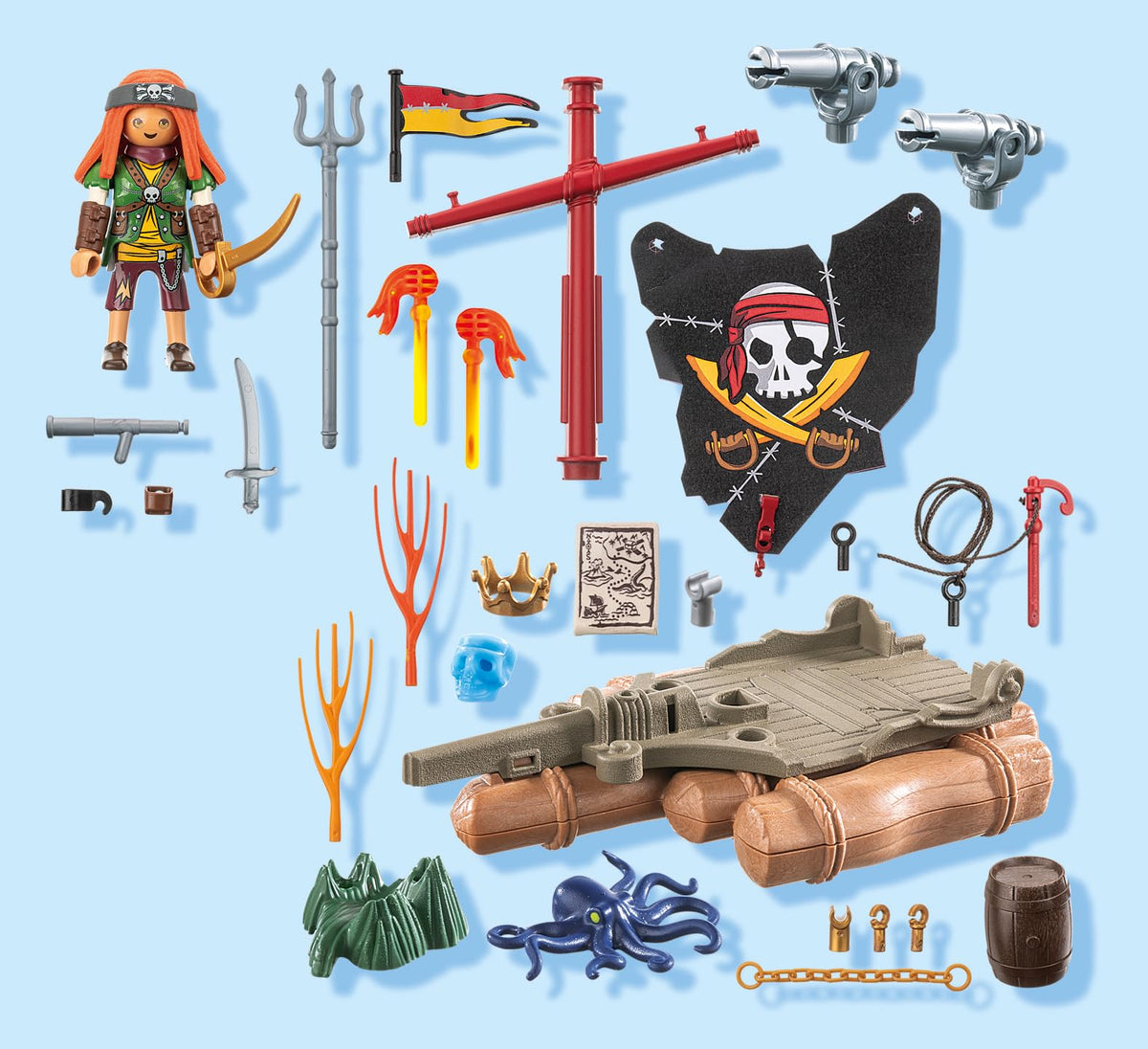 Playmobil Pirate Raft with Treasure