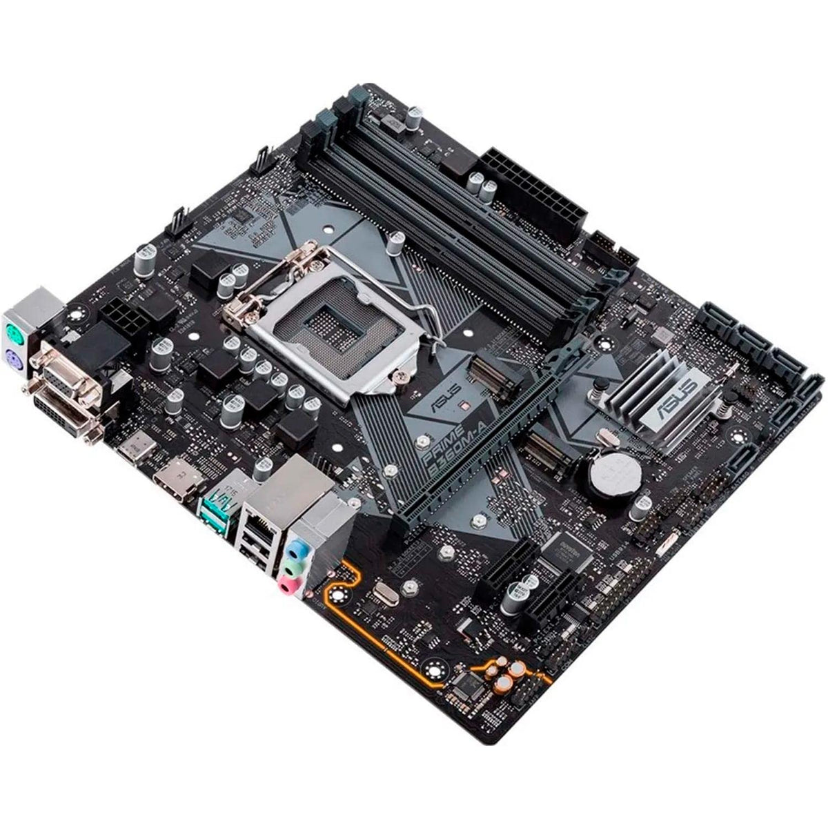 ASUS PRIME B360M-A (300 Series) Intel LGA-1151 mATX Motherboard with Aura Sync RGB header, DDR4 2666MHz, M.2 support, HDMI, Intel Optane memory ready, SATA 6Gbps and USB 3.1 Gen 2