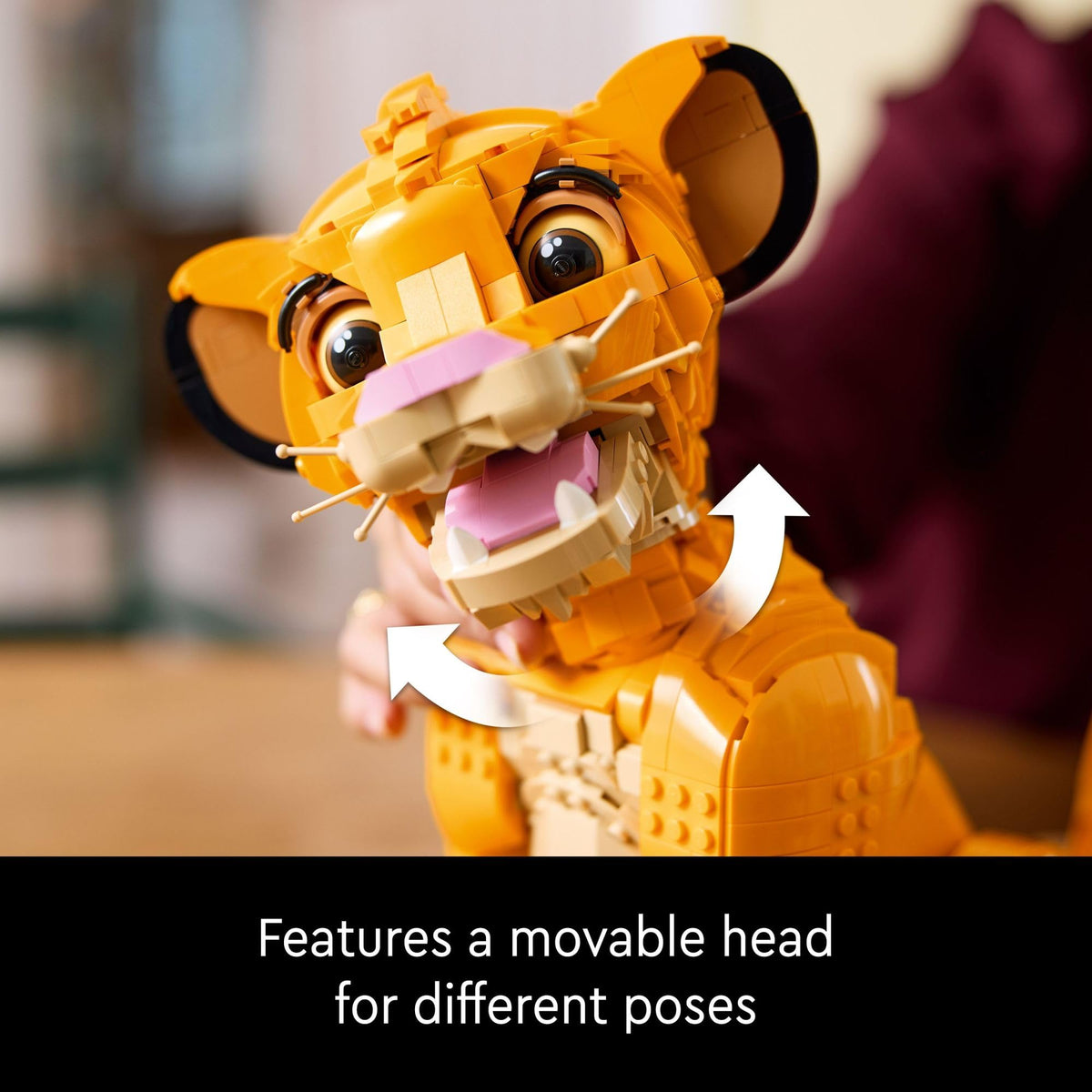LEGO Disney Young Simba the Lion King Building Sets for Adults - Buildable Figurine for Display, Ages 18+ - DIY Kits & Crafts for Fans of Movie - Collectible Disney Birthday Gift - 43247