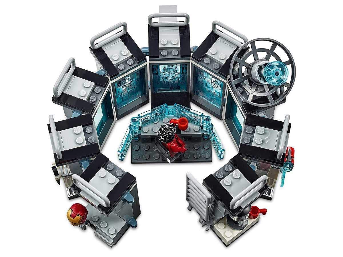 LEGO Marvel Avengers Iron Man Hall of Armor 76125 Building Kit - Marvel Tony Stark Iron Man Suit Action Figures (524 Pieces)