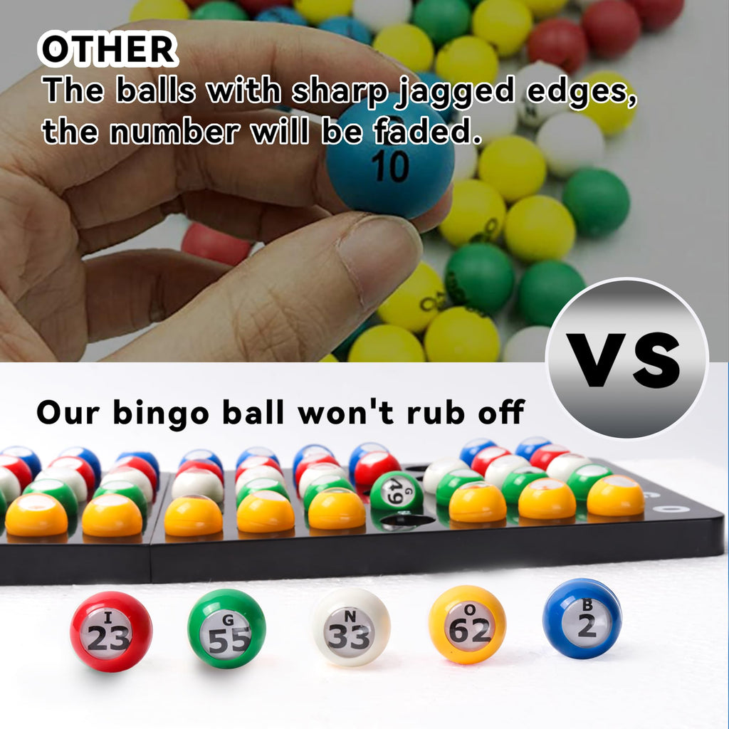 GSE Professional Black Bingo Master Board and 7/8-Inch Multi-Color Balls