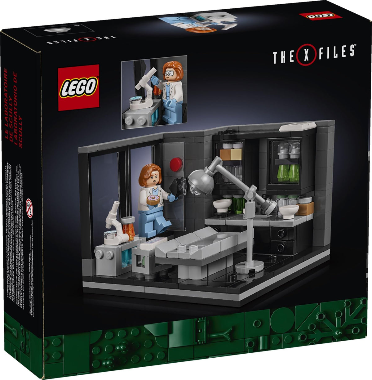 LEGO Ideas The X-Files Scully's Lab Set 40896 – 221 Pieces, FBI National Academy Lab with Dana Scully Minifigure & Reversible Goggles Head | Sci-Fi Gift