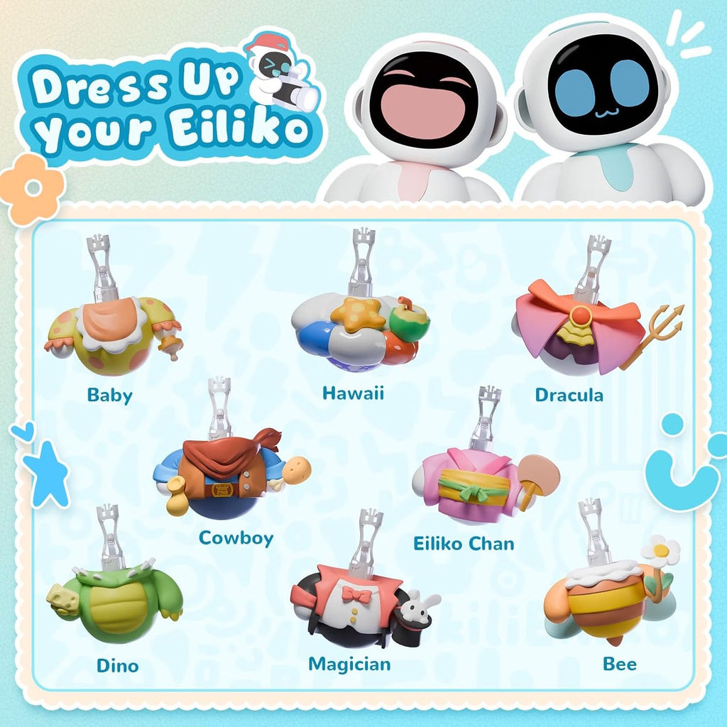 Eiliko – Your Tiny Companion Robot | AI Conversations, Expressive Faces & Living Personalities | Wearable Character Charm from the Eiliko Universe for Couples & Friends
