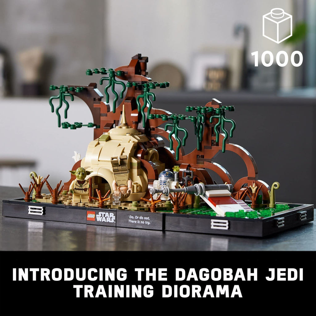 LEGO Star Wars Dagobah Jedi Training Diorama 75330 Set - Complete Series with Yoda and R2-D2 Minifigures, and Luke Skywalker’s X-Wing, Birthday Gift Idea for Adults, Men, Women, Room Décor Memorabilia