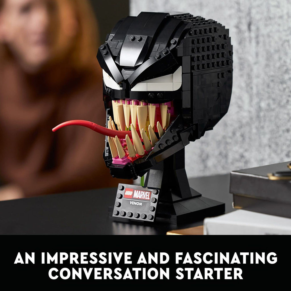 LEGO Marvel Spider-Man Venom Mask Set 76187 Collectible Set - Model Kit for Adults to Build, Home Décor Creative Display, Movie Inspired Gift Idea for Adults