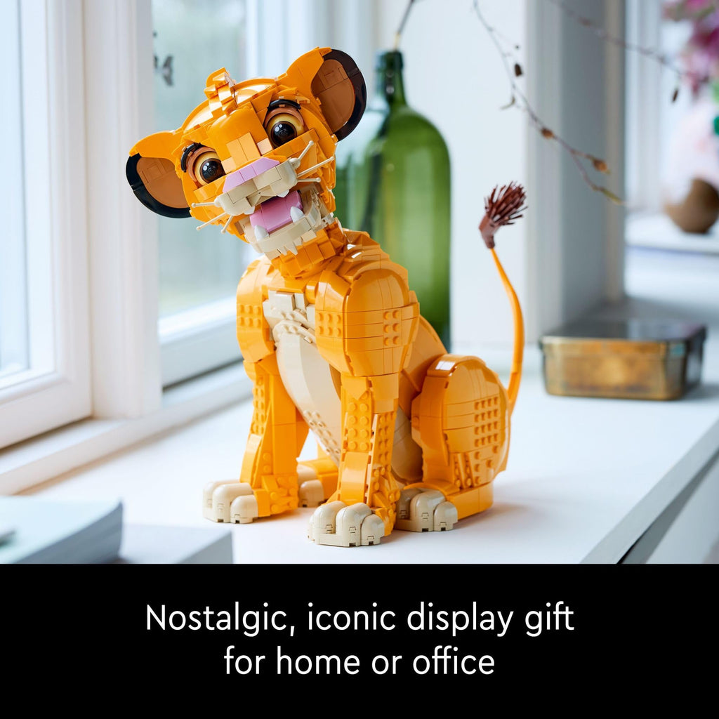 LEGO Disney Young Simba the Lion King Building Sets for Adults - Buildable Figurine for Display, Ages 18+ - DIY Kits & Crafts for Fans of Movie - Collectible Disney Birthday Gift - 43247