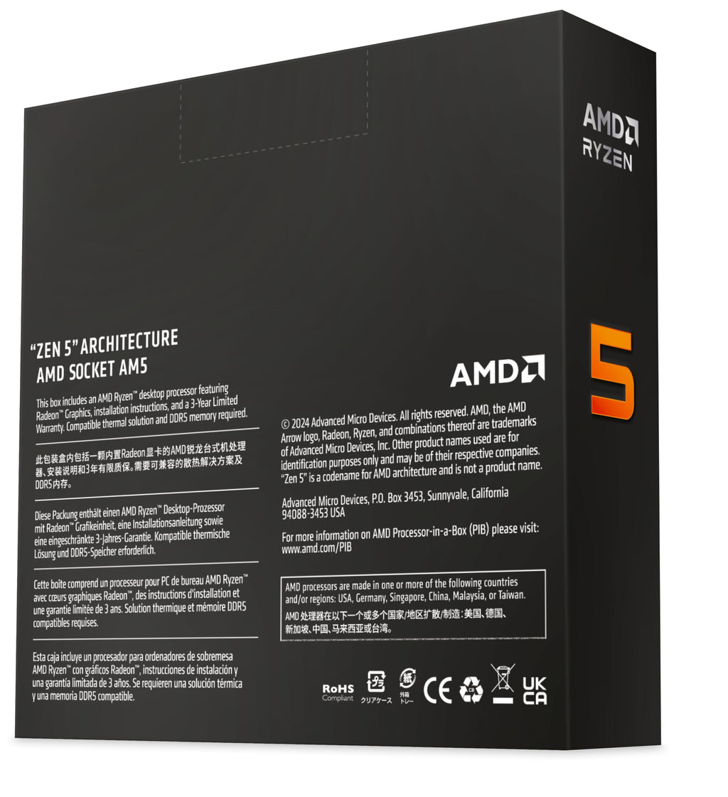 AMD Ryzen™ 5 9600X 6-Core, 12-Thread Unlocked Desktop Processor