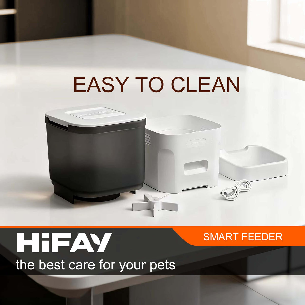 HIFAY ATX4 Automatic Cat Feeder – 4L Timed Cat Dry Food Dispenser ， All the Food Could be dispensed Normally After the Power outages, Auto Pet Feeder for Cats and Dogs
