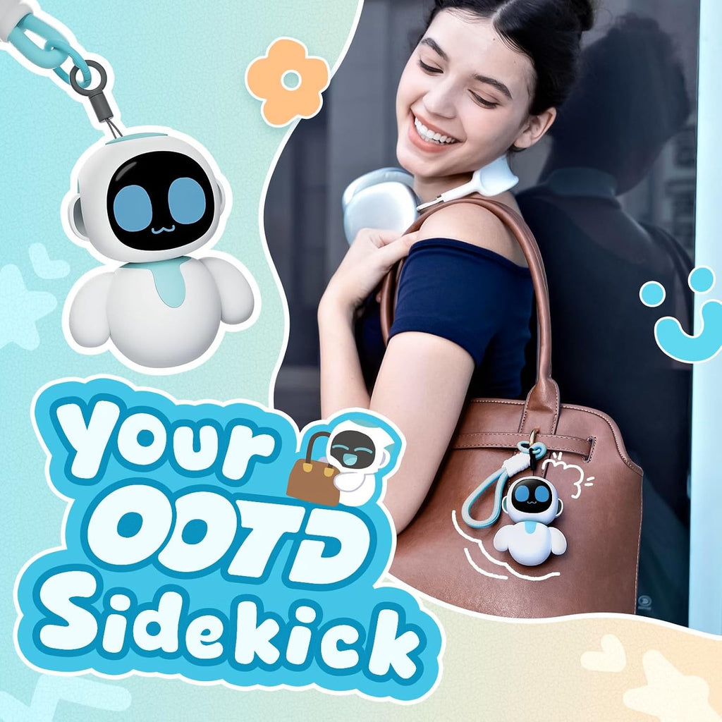 Eiliko – Your Tiny Companion Robot | AI Conversations, Expressive Faces & Living Personalities | Wearable Character Charm from the Eiliko Universe for Couples & Friends