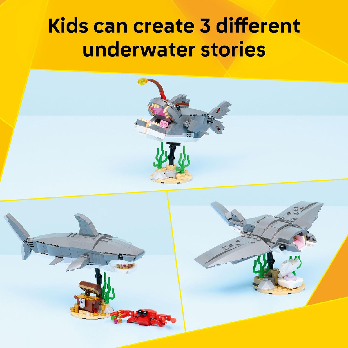 LEGO Creator 3 in 1 Fierce Shark with a Treasure Chest 31381