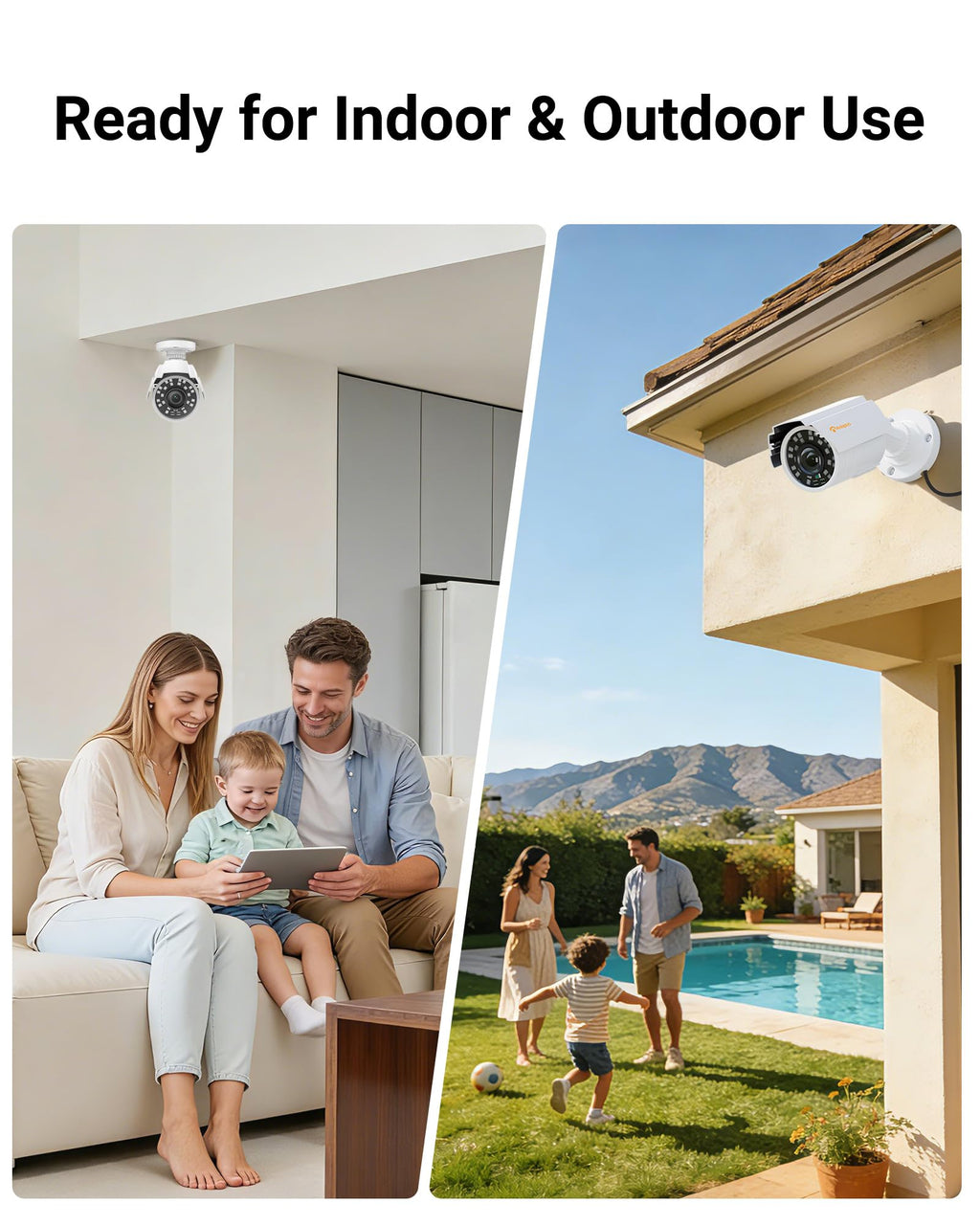 Anlapus 4 Pack 1080P HD Security Cameras, IP66 Weatherproof, 80ft Night Vision, 2MP Indoor Outdoor Home CCTV Bullet Camera for 1080P/5MP/4K Analog Surveillance DVR System