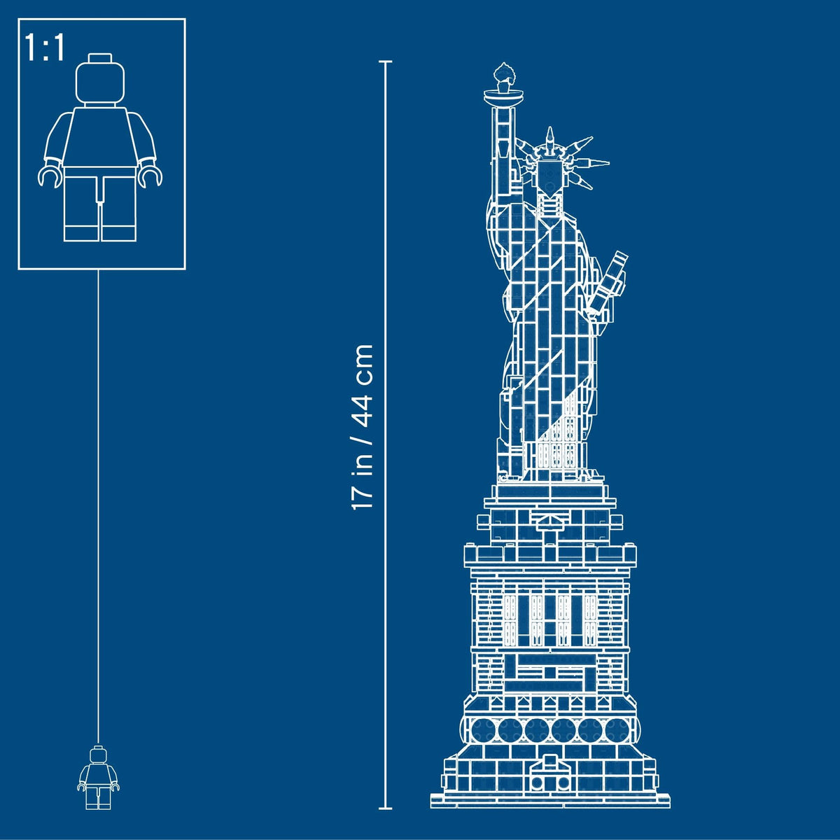 LEGO Architecture Statue of Liberty Model Building Set - Collectible New York City Souvenir, Creative Home Décor or Office Centerpiece, Great Gift Idea for Adults and Teens, 21042