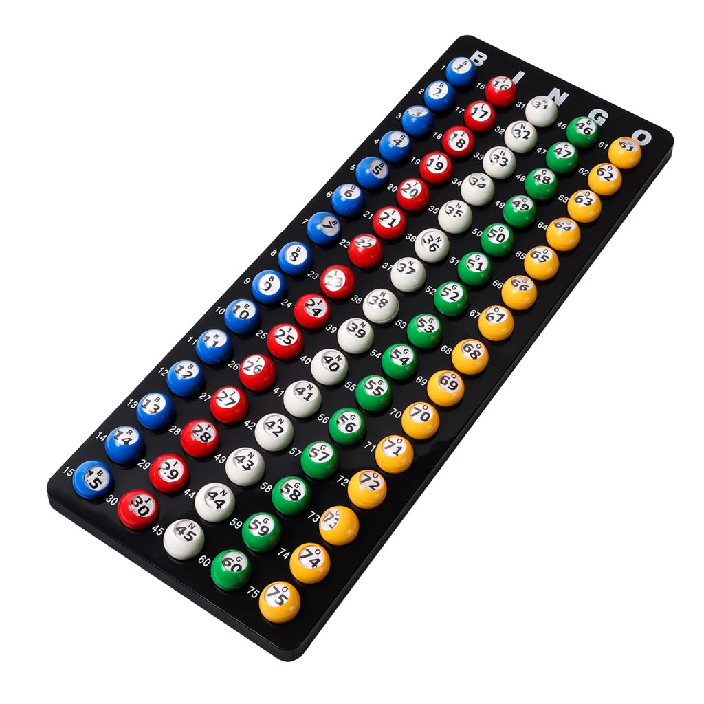 GSE Professional Black Bingo Master Board and 7/8-Inch Multi-Color Balls