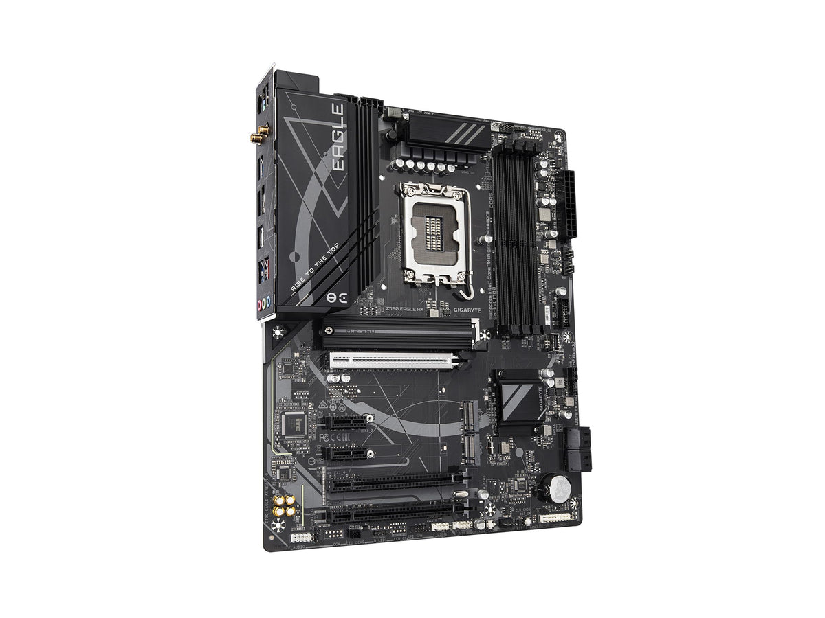 GIGABYTE Z790 Eagle AX LGA 1700 ATX Motherboard, Support Intel Core 14th/13th/12th Gen, DDR5, 12+1+1 Power Phase, 3X M.2, PCIe 5.0, USB-C 3.2, WIFI6E, 2.5GbE, Q-Flash, EZ-Latch, RGB Fusion