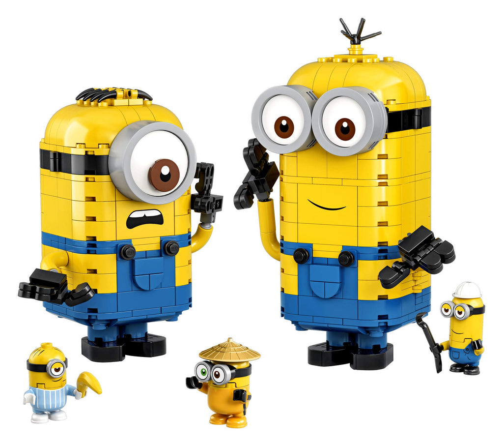 LEGO Minions: Brick-Built Minions and Their Lair (75551) Building Kit for Kids, Great Birthday Present for Kids Who Love Minion Toys and Kevin, Bob and Stuart Minion Characters, New 2020 (876 Pieces)