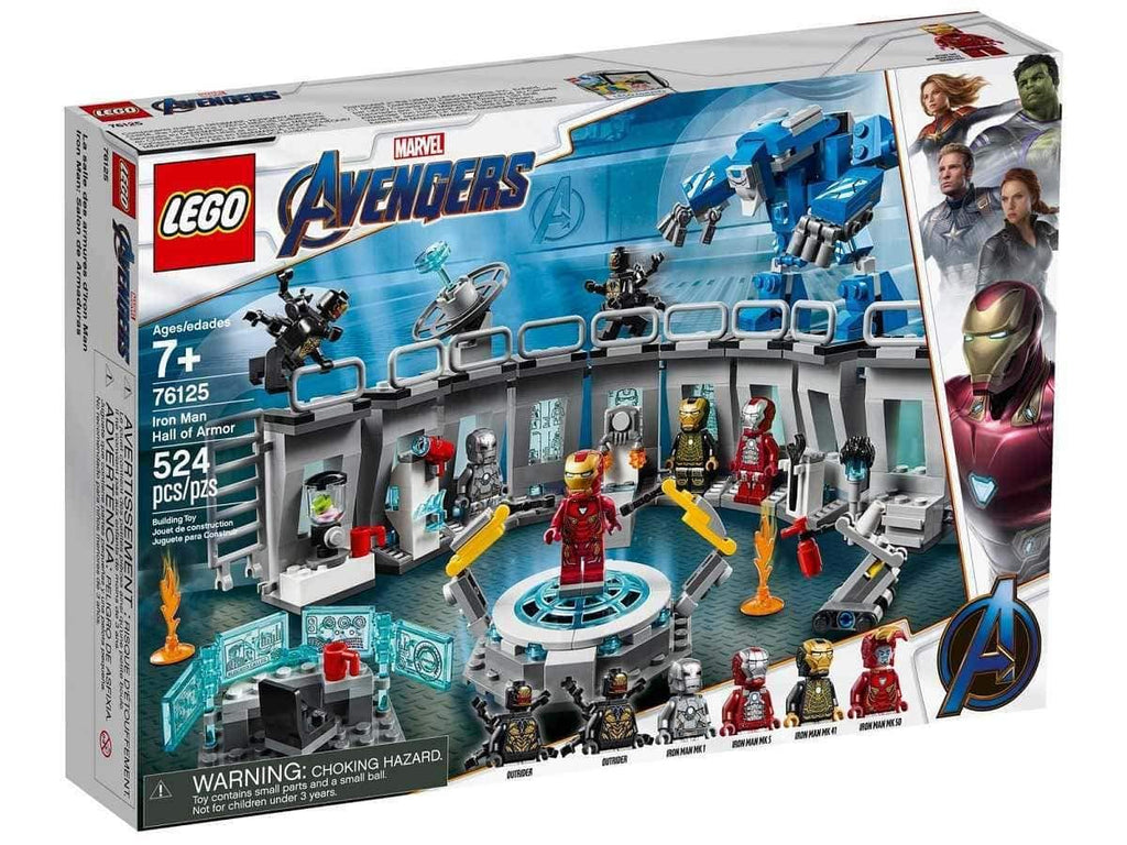LEGO Marvel Avengers Iron Man Hall of Armor 76125 Building Kit - Marvel Tony Stark Iron Man Suit Action Figures (524 Pieces)