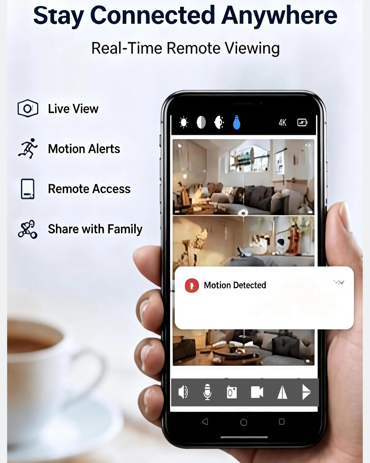 SHQQNM 4K Mini WiFi Camera DIY Module, Dual-Band 2.4G/5G Wireless Security Camera, Tiny Nanny Cam with Motion Detection, Remote Viewing, SD Card Storage for Home, Pet, Office Monitoring