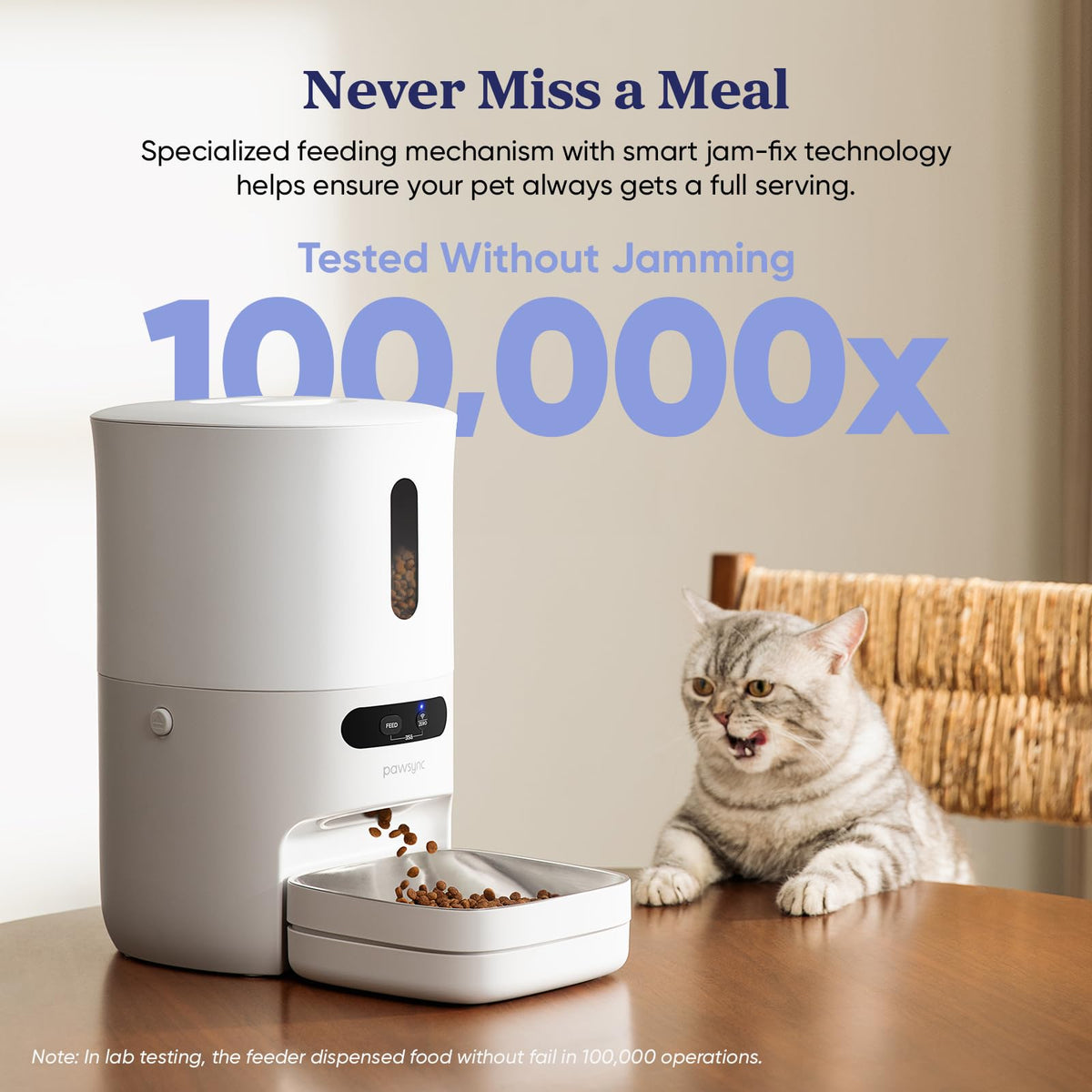 Pawsync Automatic Cat Feeder, WiFi & Smart Scale, Remote Feeding