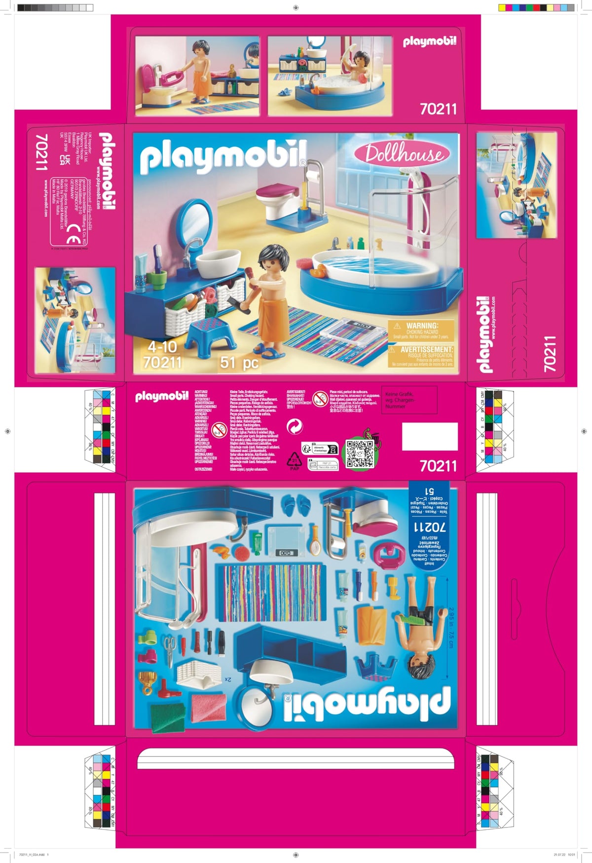Playmobil Bathroom with Tub Furniture Pack