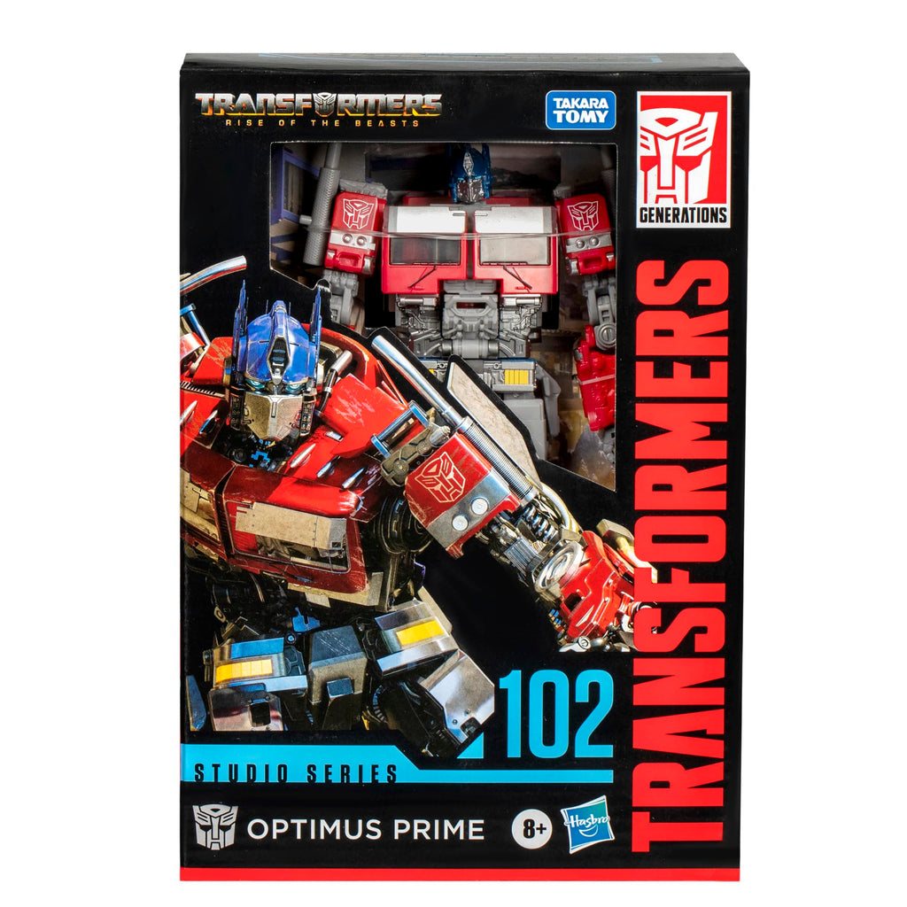 Transformers Toys Studio Series Voyager Class Transformers: Rise of the Beasts 102 Optimus Prime 6.5-inch Converting Action Figure, 8+