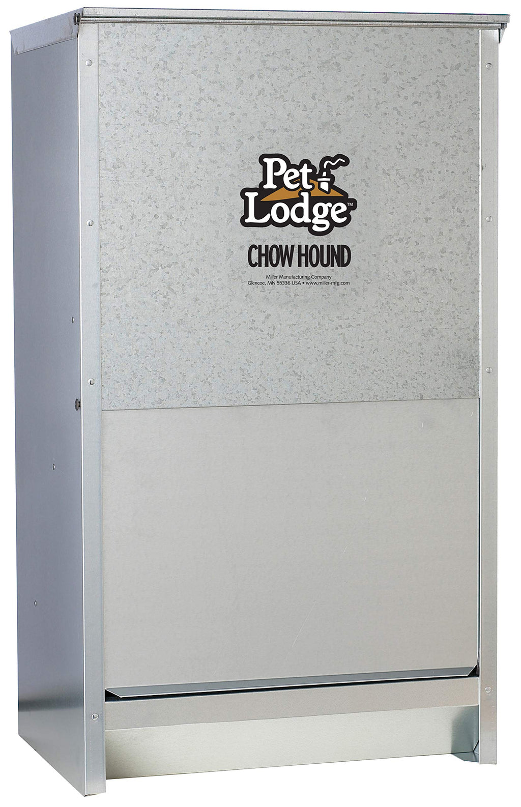 Pet Lodge® Automatic Dog Feeder | Chow Hound Outdoor Pet Feeder for Large Dogs | Tough Galvanized Steel | Made in USA | 50 Pound